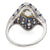 Art Deco Inspired 1.86 Diamond and Sapphire Platinum Ring Rings Jack Weir & Sons   