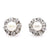 Art Deco Pearl and Diamond 14k White Gold Cluster Stud Earrings Earrings Jack Weir & Sons   