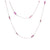 Art Deco Inspired Ruby 18k White Gold Station Necklace Necklaces Jack Weir & Sons   
