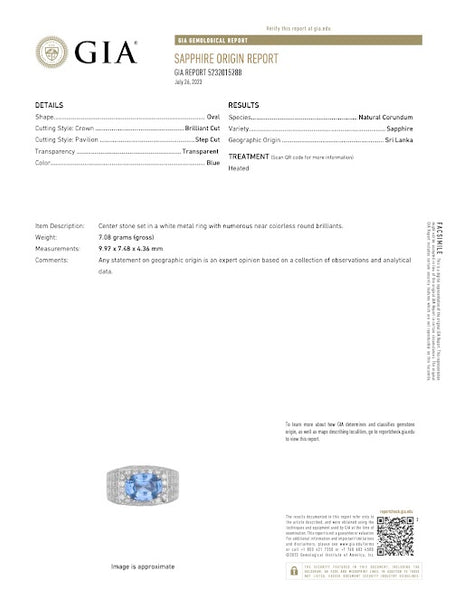 Vintage GIA 2.70 Carat Sapphire Diamond 18k Gold Ring Rings Jack Weir & Sons   