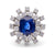 Vintage GIA 4.20 Carat Madagascan Sapphire and Diamond 18k White Gold Ring Rings Jack Weir & Sons   