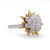 Mid-Century Oscar Heyman and Bros. Diamond Platinum 18k Yellow Gold Starburst Ring Rings Jack Weir & Sons   