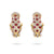 Vintage Diamond Ruby 18k Yellow Gold Cheetah Earrings  Jack Weir & Sons   
