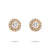 1.29 Carat Total Weight Diamond 18k Yellow Gold Halo Stud Earrings Earrings Jack Weir & Sons   