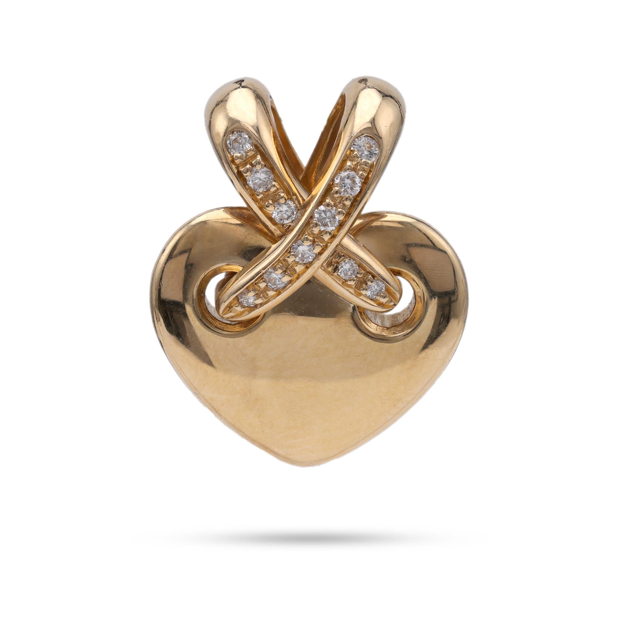 Chaumet Diamond Gold Heart Pendant  Chaumet   