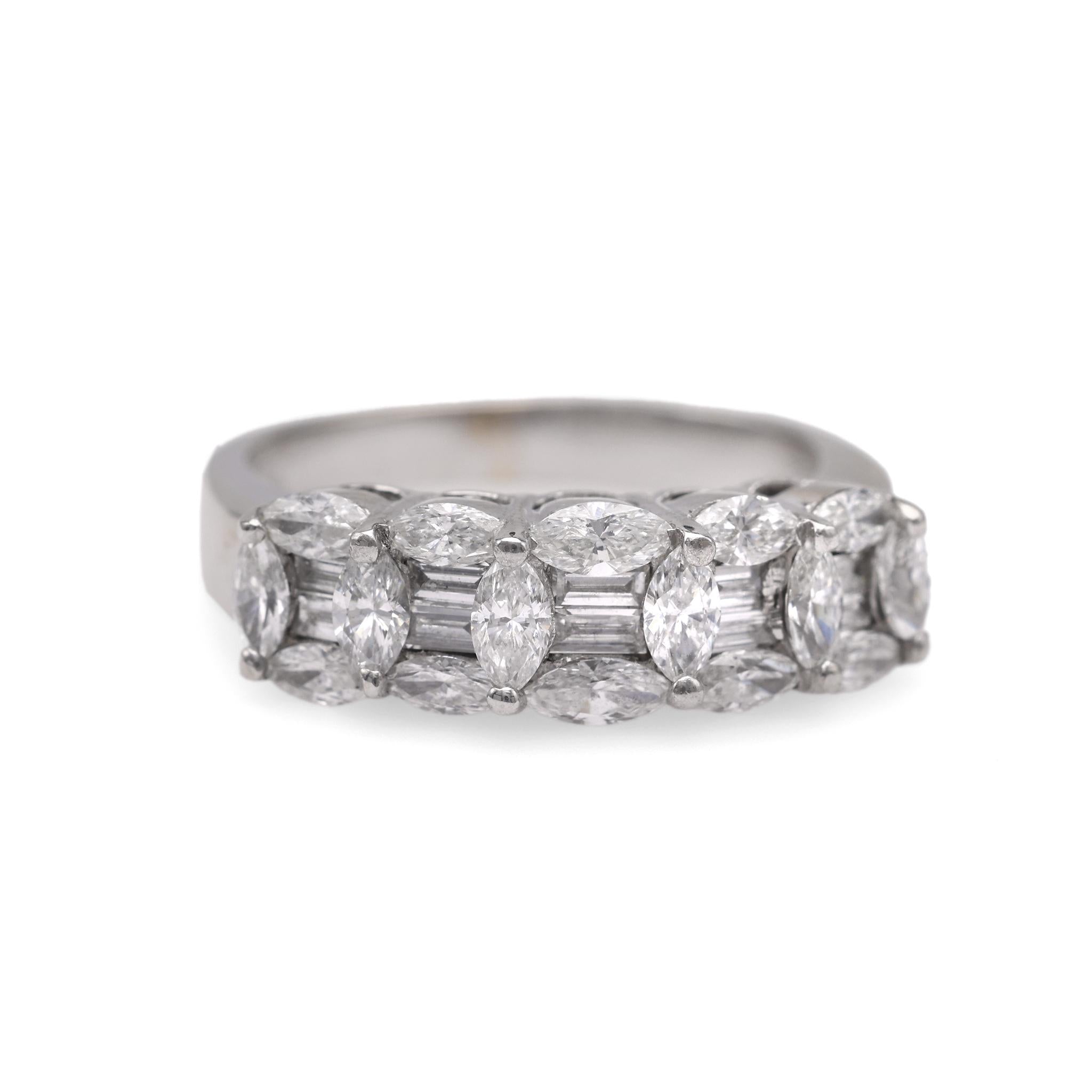 Modern 1.50 Carat Diamond White Gold Ring
