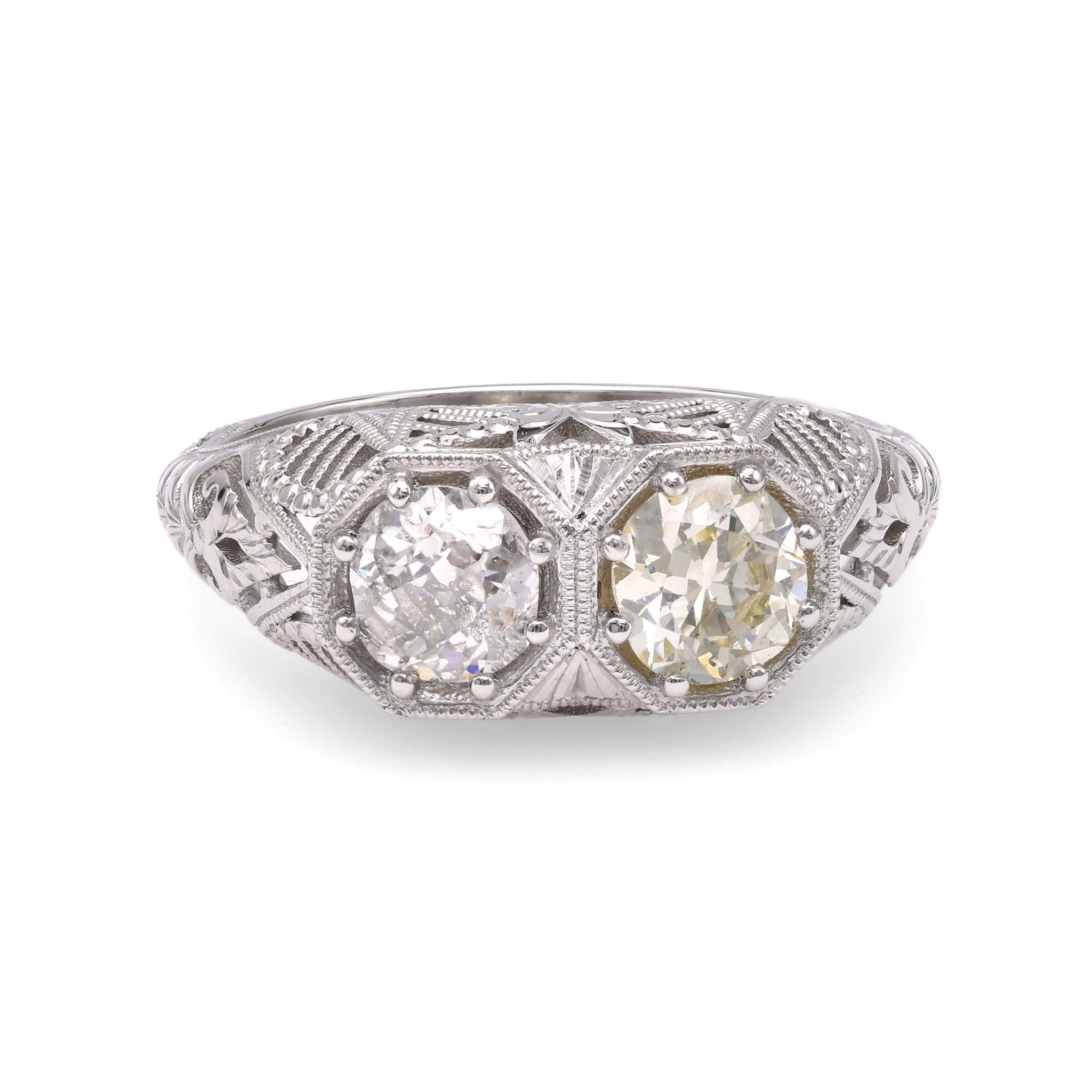 Art Deco Diamond Platinum Ring  Jack Weir & Sons   