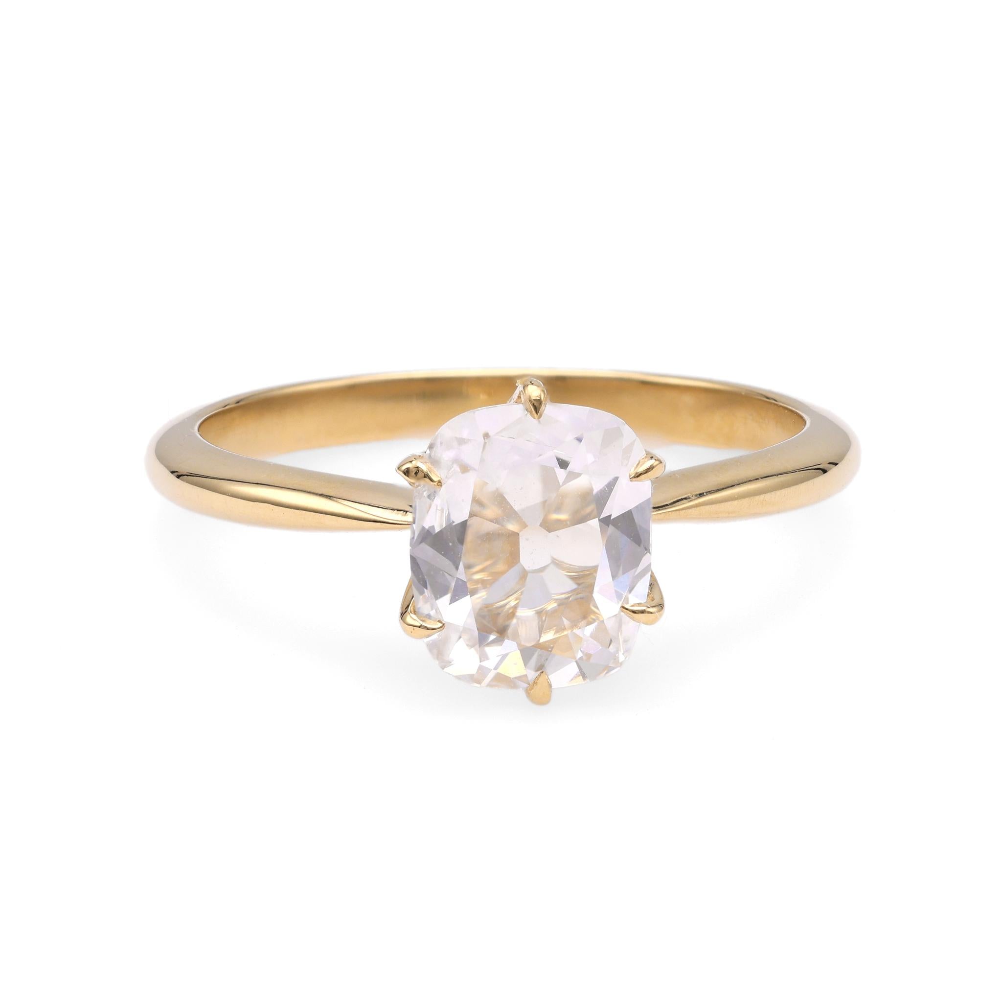 GIA 0.92 Carat Diamond Yellow Gold Solitaire Engagement Ring