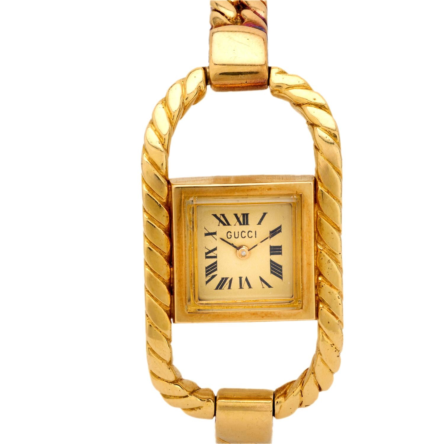 Vintage Gucci 18k yellow gold twist buckle watch – Jack Weir Sons