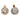Victorian style 2.61 carat diamond 18k yellow gold cluster earrings Earrings Jack Weir & Sons