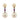 Vintage pearl diamond ruby 18k white and yellow gold bar earrings Earrings Jack Weir & Sons