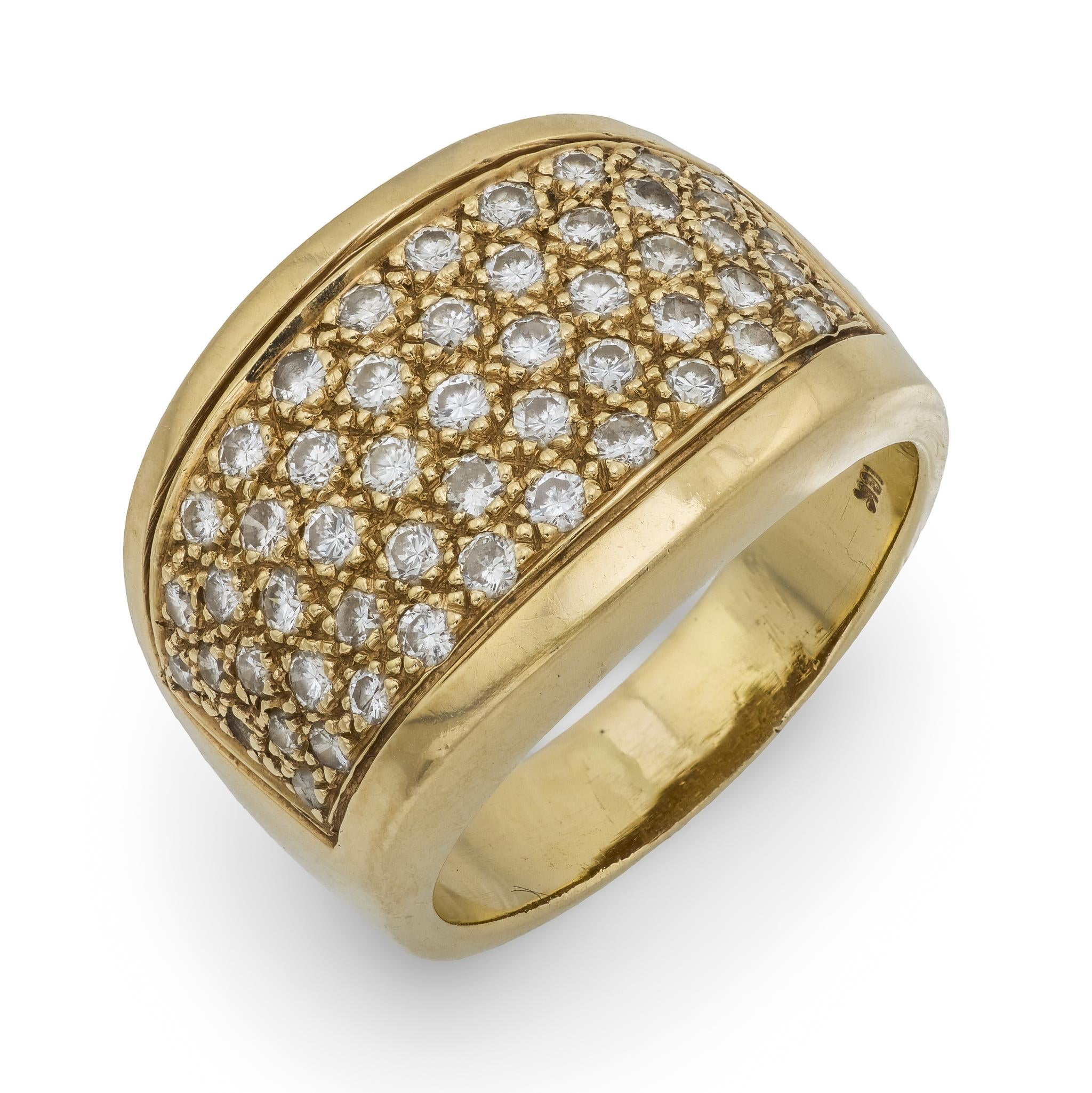 Vintage diamond 18k yellow gold band – Jack Weir Sons