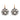 Victorian style 4.89 carat old mine diamond 18k gold silver cluster earrings