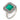 Art Deco 2.00 carat emerald diamond platinum ring