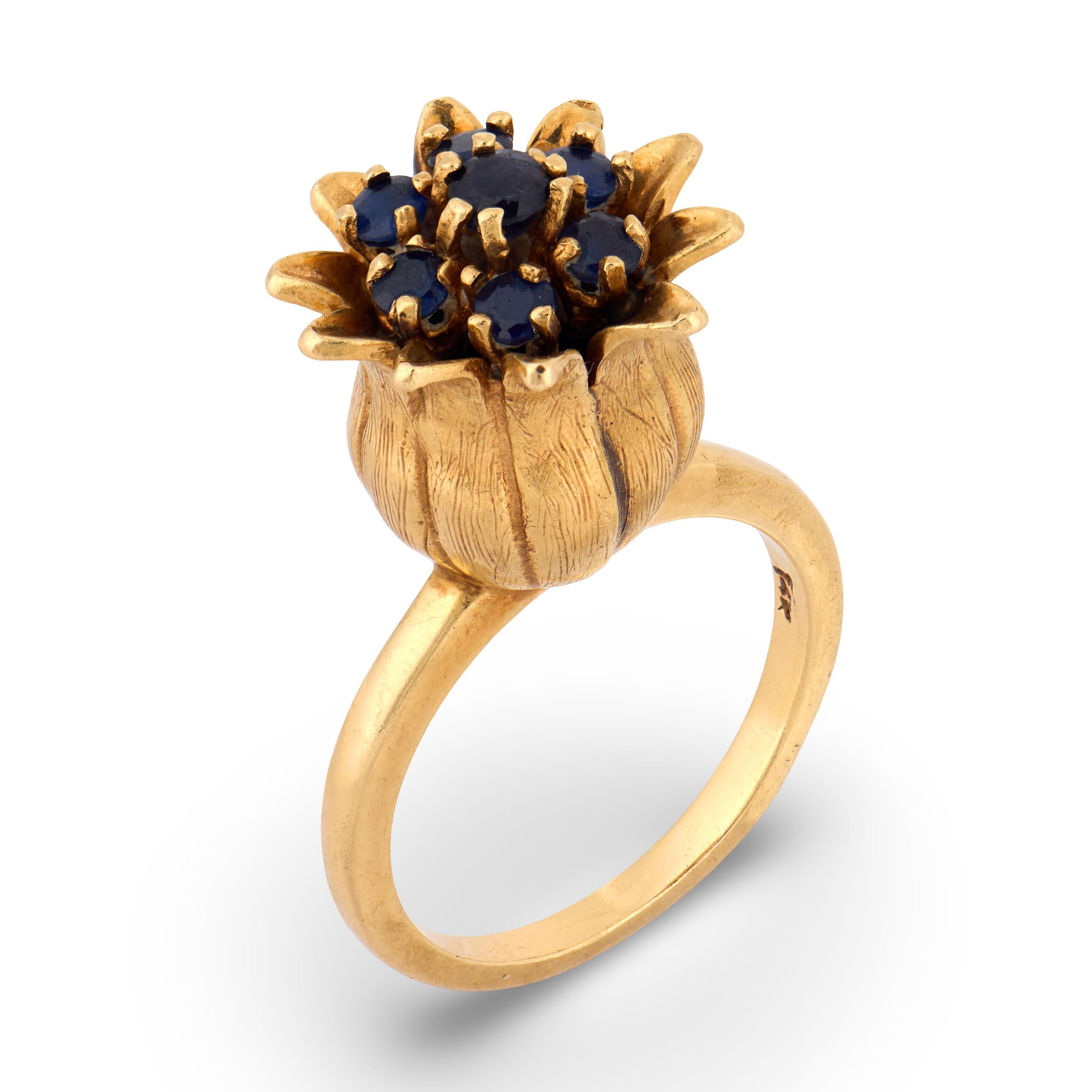 【極希少】vintage gold ring Vintage sapphire 14k yellow gold ring – Jack Weir & Sons