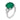Lugano GRS 8.75 carat vivid green emerald diamond 18k white gold cocktail ring
