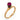 Vintage architectural synthetic ruby 14k yellow gold solitaire ring Rings Jack Weir & Sons