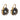Victorian style 2.86 carat old cut diamond 18k gold silver cluster earrings