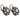 Victorian style 4.90 carat diamond 18k yellow gold silver cluster earrings Earrings Jack Weir & Sons