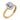GIA 1.04 carat diamond 18k yellow gold platinum bezel set engagement ring