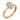 Contemporary GIA 1.10 carat diamond 18k yellow gold bezel set ring
