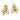 Vintage Hammerman Brothers 18k yellow gold floral earrings Earrings Hammerman Brothers
