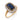 Edwardian GIA 2.40 carat no heat sapphire diamond 18k yellow gold cluster ring Rings Jack Weir & Sons