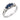 Vintage sapphire diamond 18k white gold ring Rings Jack Weir & Sons