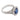 Vintage GIA 2.00 carat sapphire diamond 14k white gold ring Rings Jack Weir & Sons