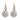 Edwardian style diamond platinum and yellow gold cluster earrings