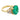 Vintage AGL 10.13 carat Colombian emerald diamond 18k yellow gold ring