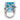 Nadja Buckley Mid Century 51.50 carat aquamarine diamond platinum cocktail ring Rings Nadja Buckley
