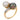 Edwardian natural pearl diamond 18k yellow gold toi et moi ring