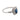 Vintage sapphire diamond platinum ring