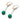 Mid Century diamond seed pearl turquoise onyx platinum drop earrings