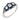 Art Deco style diamond sapphire platinum ring Jack Weir & Sons