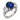 Mid Century GIA 4.30 carat Ceylon sapphire diamond platinum three stone ring Rings Jack Weir & Sons