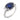 Vintage GIA 4.95 carat Ceylon sapphire diamond platinum ring
