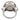 Art Deco coral diamond platinum ring
