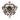 Victorian emerald diamond ruby 18k gold and silver brooch