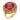 Vintage 6.30 carat pink tourmaline diamond 18k yellow gold cluster ring Rings Jack Weir & Sons