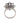 Mid Century 5.20 carat sapphire diamond 18k white gold cocktail ring Rings Jack Weir & Sons