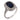 Art Deco style GIA 2.70 carat sapphire diamond platinum cluster ring