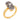 Edwardian diamond 18k yellow gold platinum ring