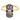 Edwardian diamond 18k yellow gold platinum ring