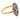 Edwardian diamond synthetic sapphire 18k yellow gold platinum navette ring