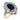 Edwardian 2.80 carat sapphire diamond 18k yellow gold platinum ring