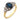 Vintage 1.90 carat sapphire diamond 18k yellow gold and platinum ring Rings Jack Weir & Sons
