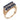 Vintage diamond sapphire 14k yellow and white gold ring