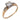 Art Deco diamond 14k yellow gold and platinum engagement ring